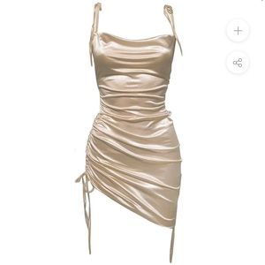 NWT LEAU Satin Mini Dress
